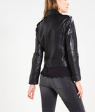 Biker / Motorcycle Jacket - Women Real Lambskin Leather Biker Jacket KW192 - Koza Leathers