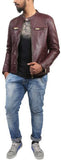 Biker Jacket - Men Real Lambskin Motorcycle Leather Biker Jacket KM384 - Koza Leathers