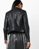 Biker / Motorcycle Jacket - Women Real Lambskin Leather Biker Jacket KW560 - Koza Leathers