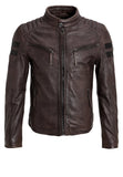 Biker Jacket - Men Real Lambskin Motorcycle Leather Biker Jacket KM235 - Koza Leathers
