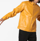 Biker Jacket - Men Real Lambskin Motorcycle Leather Biker Jacket KM604 - Koza Leathers