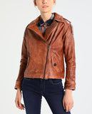 Biker / Motorcycle Jacket - Women Real Lambskin Leather Biker Jacket KW261 - Koza Leathers