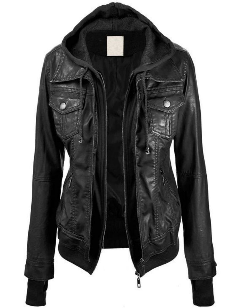 Biker / Motorcycle Jacket - Women Real Lambskin Leather Biker Jacket KW507 - Koza Leathers