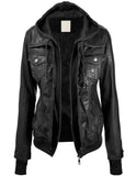 Biker / Motorcycle Jacket - Women Real Lambskin Leather Biker Jacket KW507 - Koza Leathers