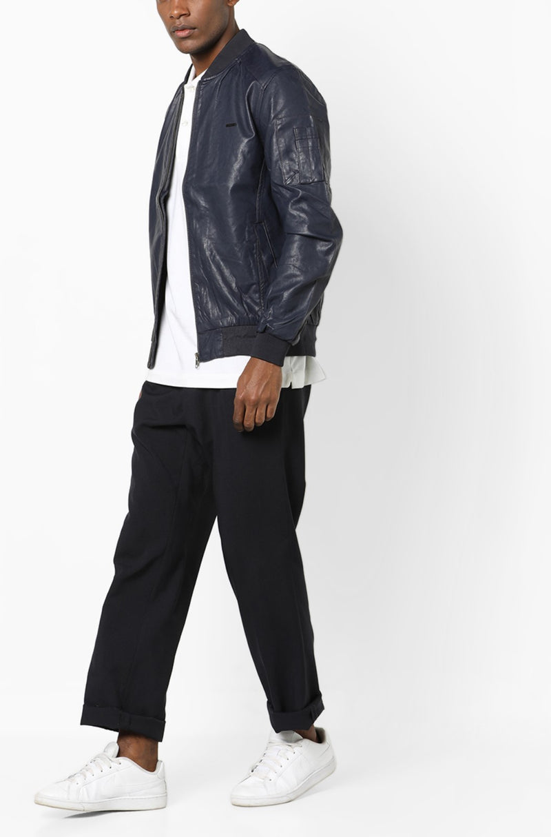 Biker Jacket - Men Real Lambskin Motorcycle Leather Biker Jacket KM678 - Koza Leathers