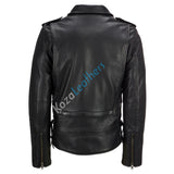 Biker Jacket - Men Real Lambskin Motorcycle Leather Biker Jacket KM196 - Koza Leathers