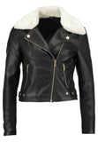 Biker / Motorcycle Jacket - Women Real Lambskin Leather Biker Jacket KW262 - Koza Leathers