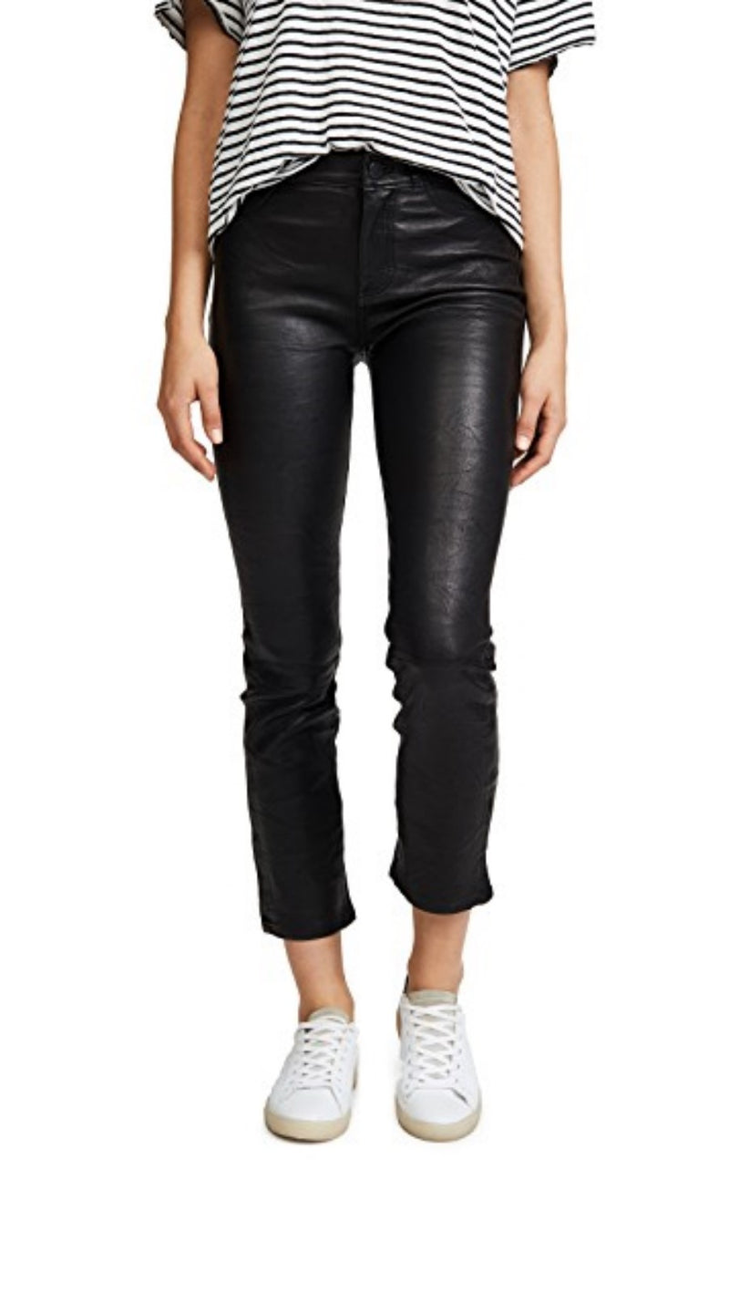 Koza Leathers Women's Real Lambskin Leather Capri Pant WP038