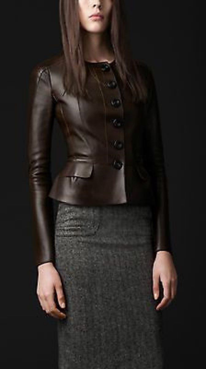 Biker / Motorcycle Jacket - Women Real Lambskin Leather Biker Jacket KW355 - Koza Leathers