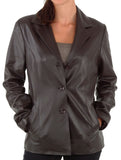 Koza Leathers Women's Real Lambskin Leather Blazer BW003