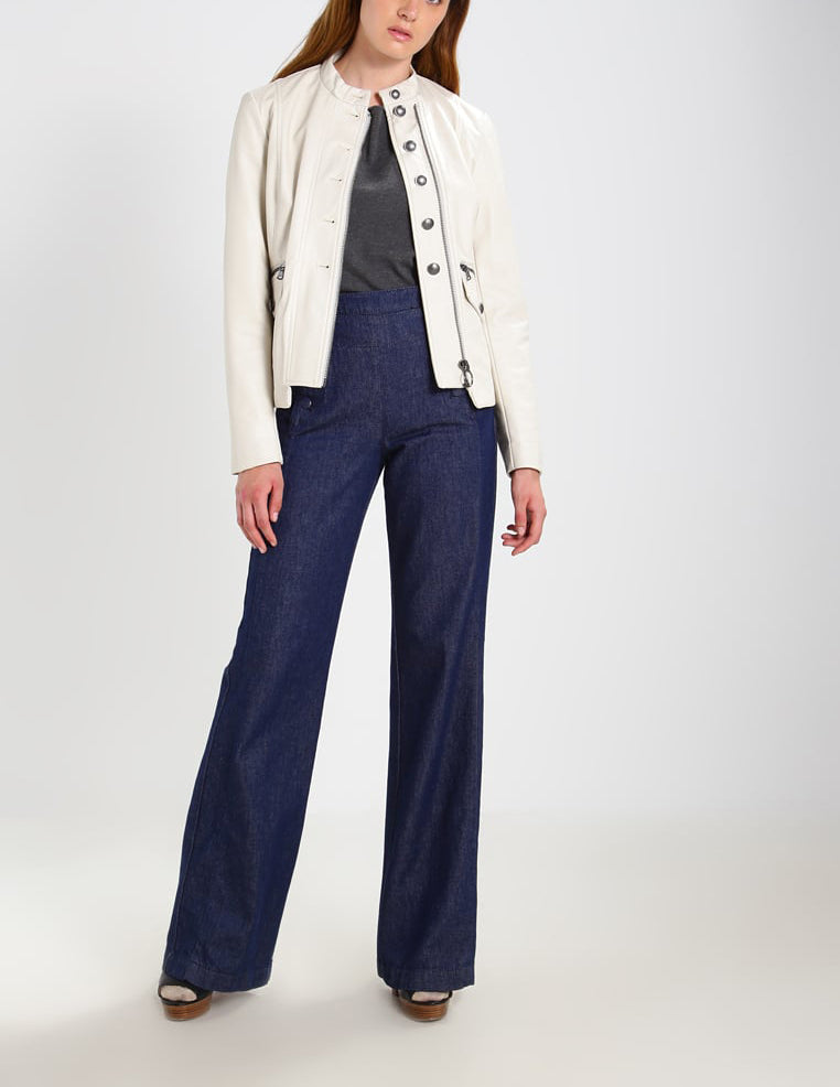 Biker / Motorcycle Jacket - Women Real Lambskin Leather Biker Jacket KW264 - Koza Leathers