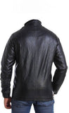 Biker Jacket - Men Real Lambskin Motorcycle Leather Biker Jacket KM460 - Koza Leathers