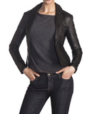 Koza Leathers Women's Real Lambskin Leather Blazer BW004