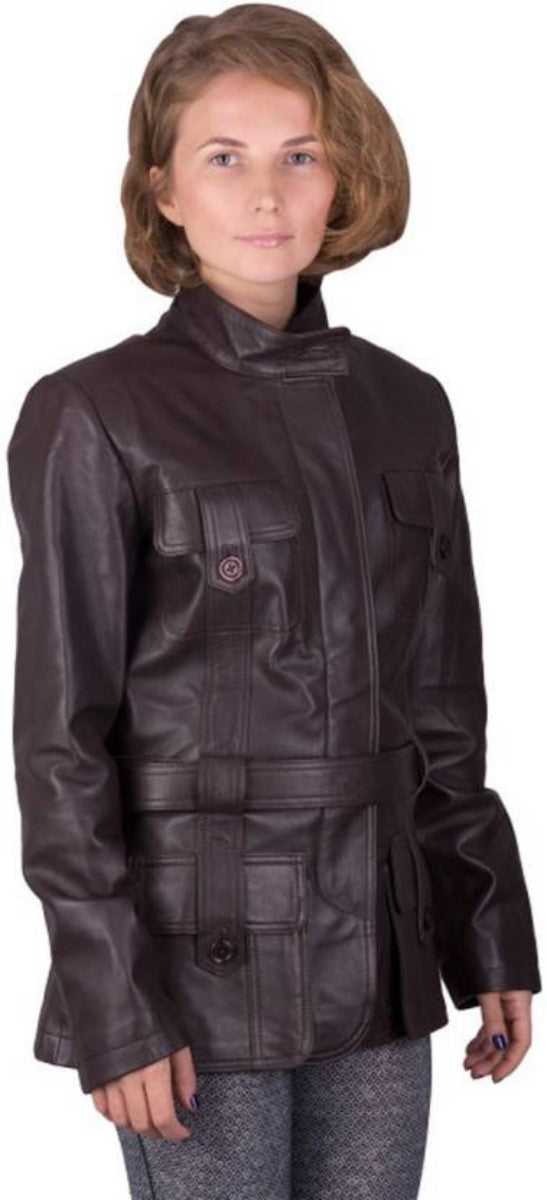 Biker / Motorcycle Jacket - Women Real Lambskin Leather Biker Jacket KW442 - Koza Leathers