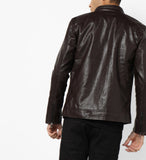 Biker Jacket - Men Real Lambskin Motorcycle Leather Biker Jacket KM682 - Koza Leathers