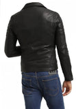 Biker Jacket - Men Real Lambskin Motorcycle Leather Biker Jacket KM461 - Koza Leathers