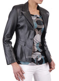 Koza Leathers Women's Real Lambskin Leather Blazer BW005