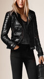 Biker / Motorcycle Jacket - Women Real Lambskin Leather Biker Jacket KW359 - Koza Leathers