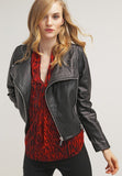 Biker / Motorcycle Jacket - Women Real Lambskin Leather Biker Jacket KW062 - Koza Leathers