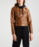Biker / Motorcycle Jacket - Women Real Lambskin Leather Biker Jacket KW269 - Koza Leathers