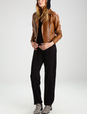 Biker / Motorcycle Jacket - Women Real Lambskin Leather Biker Jacket KW269 - Koza Leathers