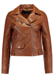 Biker / Motorcycle Jacket - Women Real Lambskin Leather Biker Jacket KW269 - Koza Leathers