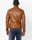 Biker Jacket - Men Real Lambskin Motorcycle Leather Biker Jacket KM686 - Koza Leathers