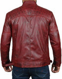 Koza Leathers Men's Genuine Lambskin Leather Vintage Bomber Jacket VJ001