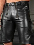 Koza Leathers Men's Real Lambskin Leather Boxer Shorts MS043