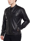 Biker Jacket - Men Real Lambskin Motorcycle Leather Biker Jacket KM385 - Koza Leathers