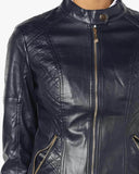 Biker / Motorcycle Jacket - Women Real Lambskin Leather Biker Jacket KW561 - Koza Leathers