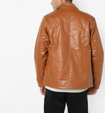 Biker Jacket - Men Real Lambskin Motorcycle Leather Biker Jacket KM605 - Koza Leathers