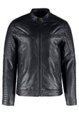 Biker Jacket - Men Real Lambskin Motorcycle Leather Biker Jacket KM236 - Koza Leathers