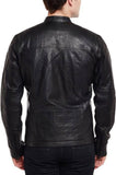 Biker Jacket - Men Real Lambskin Motorcycle Leather Biker Jacket KM385 - Koza Leathers
