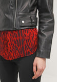 Biker / Motorcycle Jacket - Women Real Lambskin Leather Biker Jacket KW062 - Koza Leathers