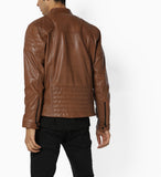 Biker Jacket - Men Real Lambskin Motorcycle Leather Biker Jacket KM687 - Koza Leathers