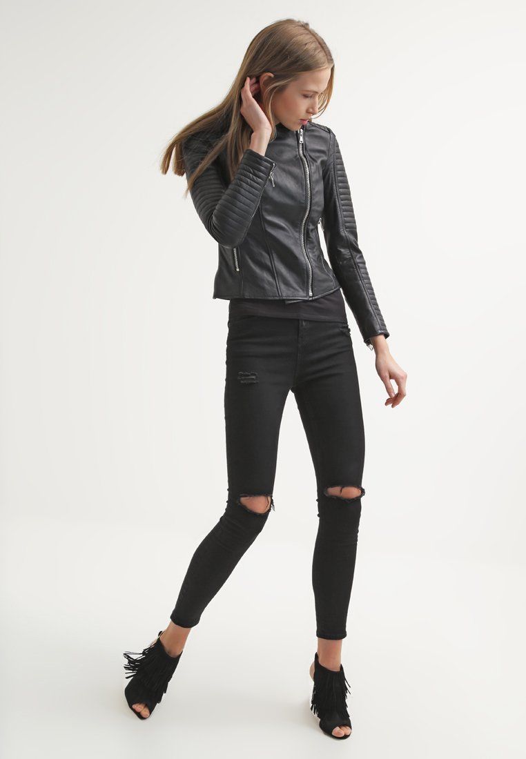 Biker / Motorcycle Jacket - Women Real Lambskin Leather Biker Jacket KW063 - Koza Leathers