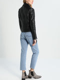 Biker / Motorcycle Jacket - Women Real Lambskin Leather Biker Jacket KW271 - Koza Leathers