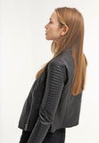 Biker / Motorcycle Jacket - Women Real Lambskin Leather Biker Jacket KW063 - Koza Leathers