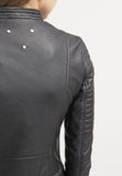 Biker / Motorcycle Jacket - Women Real Lambskin Leather Biker Jacket KW063 - Koza Leathers