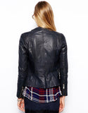 Biker / Motorcycle Jacket - Women Real Lambskin Leather Biker Jacket KW064 - Koza Leathers