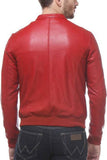 Biker Jacket - Men Real Lambskin Motorcycle Leather Biker Jacket KM469 - Koza Leathers