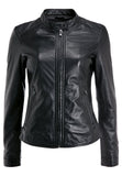 Biker / Motorcycle Jacket - Women Real Lambskin Leather Biker Jacket KW272 - Koza Leathers