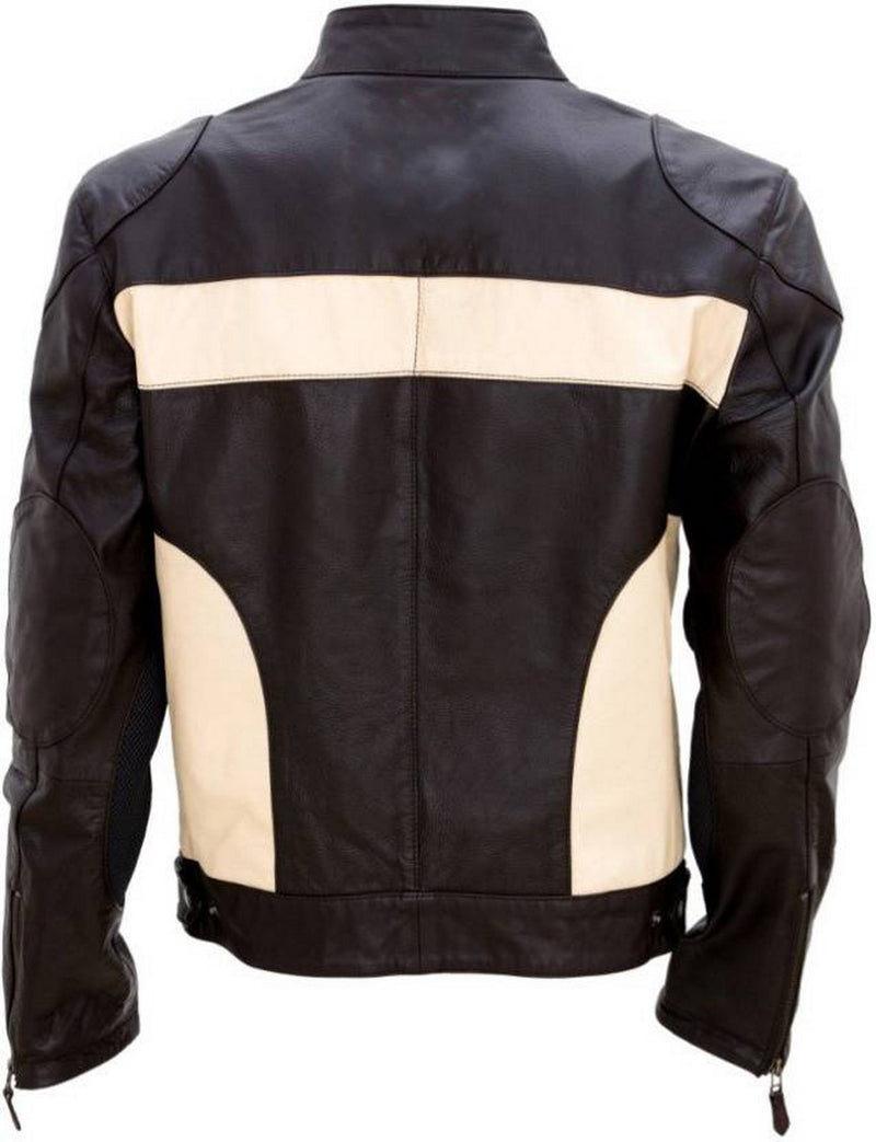 Biker Jacket - Men Real Lambskin Motorcycle Leather Biker Jacket KM470 - Koza Leathers