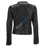 Biker / Motorcycle Jacket - Women Real Lambskin Leather Biker Jacket KW168 - Koza Leathers