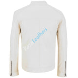 Biker Jacket - Men Real Lambskin Motorcycle Leather Biker Jacket KM203 - Koza Leathers