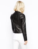 Biker / Motorcycle Jacket - Women Real Lambskin Leather Biker Jacket KW065 - Koza Leathers