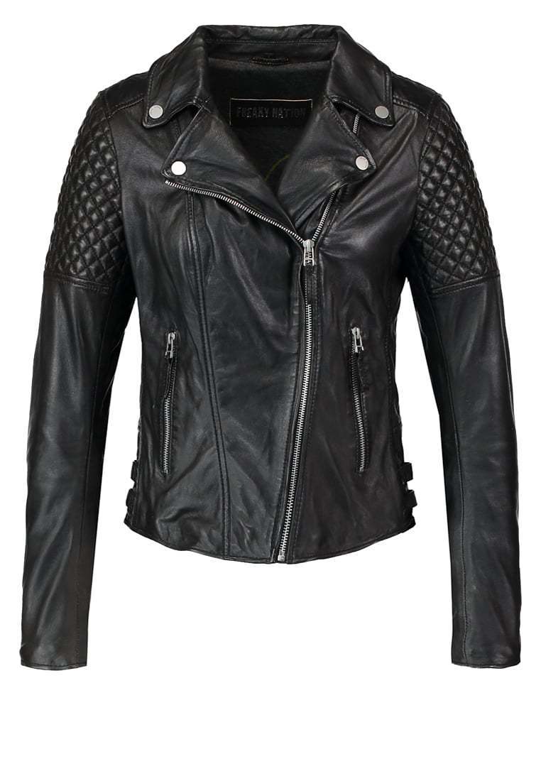 Biker / Motorcycle Jacket - Women Real Lambskin Leather Biker Jacket KW066 - Koza Leathers