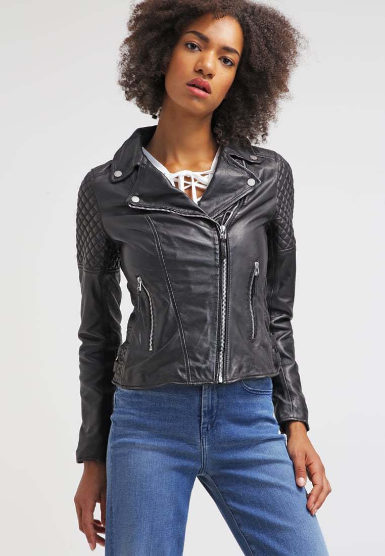 Biker / Motorcycle Jacket - Women Real Lambskin Leather Biker Jacket KW066 - Koza Leathers