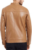 Biker Jacket - Men Real Lambskin Motorcycle Leather Biker Jacket KM472 - Koza Leathers